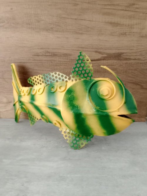 Swimming Metal Fish Sculpture